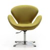 Manhattan Comfort Raspberry Adjustable Swivel Chair in Green and Polished Chrome AC038-GR